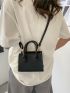 Mini Minimalist Square Bag With Adjustable Bag Strap