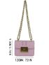 Mini Metallic Crocodile Embossed Flap Chain Square Bag