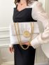 Quilted Flap Chain Tote Bag