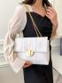 Quilted Flap Chain Tote Bag