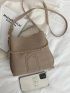 Crocodile Embossed Chain Bucket Bag