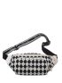 Geometric Graphic Tweed Fanny Pack