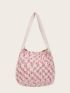 Graphic Pattern Crochet Bag