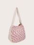 Graphic Pattern Crochet Bag