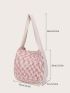 Graphic Pattern Crochet Bag