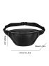 Litchi Embossed Zip Front Fanny Pack