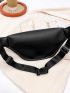 Litchi Embossed Zip Front Fanny Pack