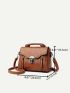 Retro Women Flap Shoulder Bag, Brown Crossbody Bag, Ladies Handbag