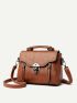 Retro Women Flap Shoulder Bag, Brown Crossbody Bag, Ladies Handbag