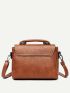 Retro Women Flap Shoulder Bag, Brown Crossbody Bag, Ladies Handbag