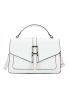 Minimalist Buckle Decor Flap Square Bag