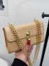 Minimalist Chain Flap Square Bag