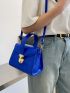 Mini Crocodile Embossed Flap Square Bag