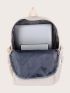 Letter Patch Large Capacity School Bag