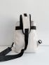 Letter Patch Release Buckle Decor Sling Bag