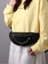 Minimalist Quilted Chain Decor Fanny Pack