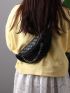 Minimalist Quilted Chain Decor Fanny Pack