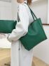 Crocodile Embossed Shoulder Tote Bag With Inner Pouch