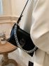 Minimalist Release Buckle Decor Flap Square Bag