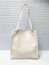 Crocodile Embossed Shoulder Tote Bag