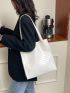 Crocodile Embossed Shoulder Tote Bag