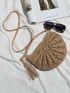 Tassel Decor Straw Bag