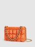Quilted Zipper Ruched Bag