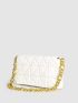 Minimalist Quilted Chain Decor Square Bag