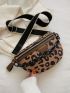 Leopard Chain Detail Waist Bag