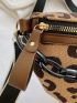 Leopard Chain Detail Waist Bag