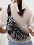 Zebra Striped Pattern Waist Bag