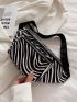 Zebra Striped Pattern Waist Bag