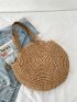 Twilly Scarf Decor Straw Bag