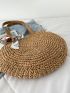 Twilly Scarf Decor Straw Bag