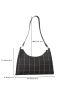 Grid Pattern Baguette Bag