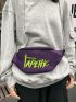 Letter Embroidered Fanny Pack