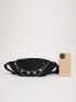 Minimalist Metal Butterfly Decor Waist Bag