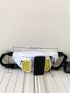 Clear Detail Letter Graphic Waist Bag