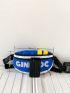 Letter Graphic Colorblock Waist Bag