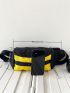 Letter Graphic Colorblock Waist Bag