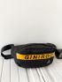 Letter Graphic Knot Decor Waist Bag