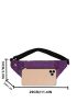 Letter Graphic Earphone Hole Detail Waist Bag