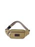 Multi-Compartment Letter Patched Detail Waist Pack