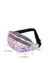 Holographic Butterfly Print Fanny Pack