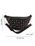 Studded Decor Chain Waist Bag