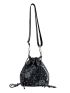 Mini Paisley Graphic Drawstring Bucket Bag