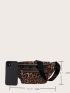 Leopard Print Double Zipper Fanny Pack