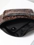 Leopard Print Double Zipper Fanny Pack