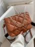 Quilted Chain Decor Flap Square Bag