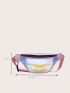 Holographic Zipper Waist Bag